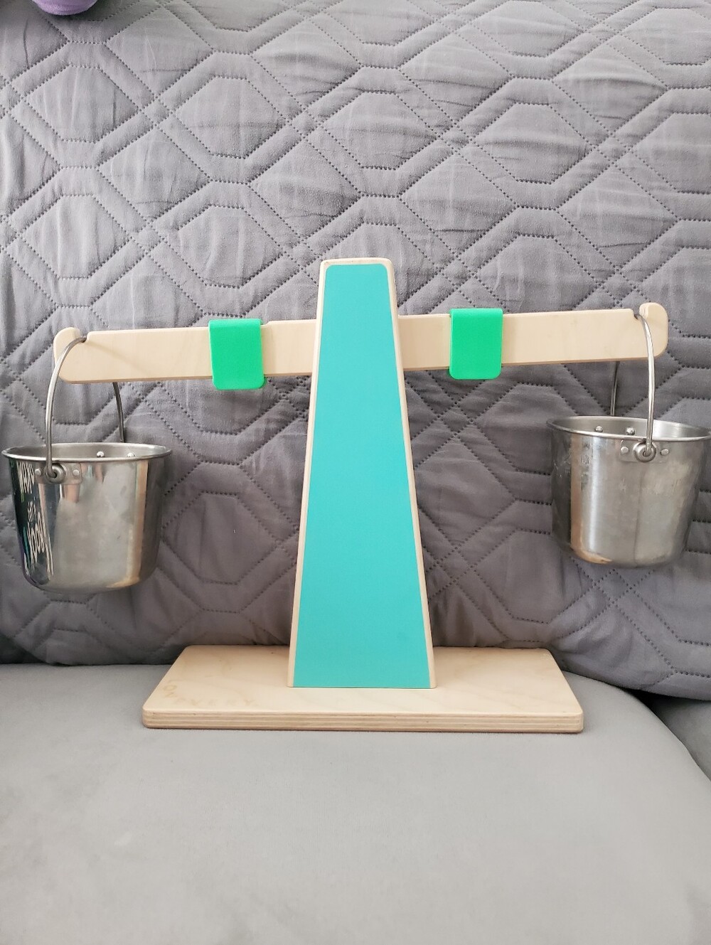Lovevery Every Which Weigh Wooden Balance Scale & 2 Pails